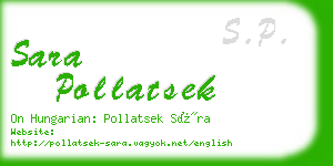 sara pollatsek business card